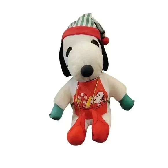 Peanuta Vintage Rare Snoopy Christmas Elf Plush - Picture 1 of 6